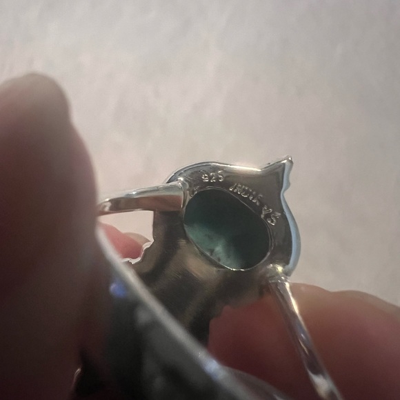 Genuine Turquoise Sterling .925 Ring Size 7 - Picture 5 of 7